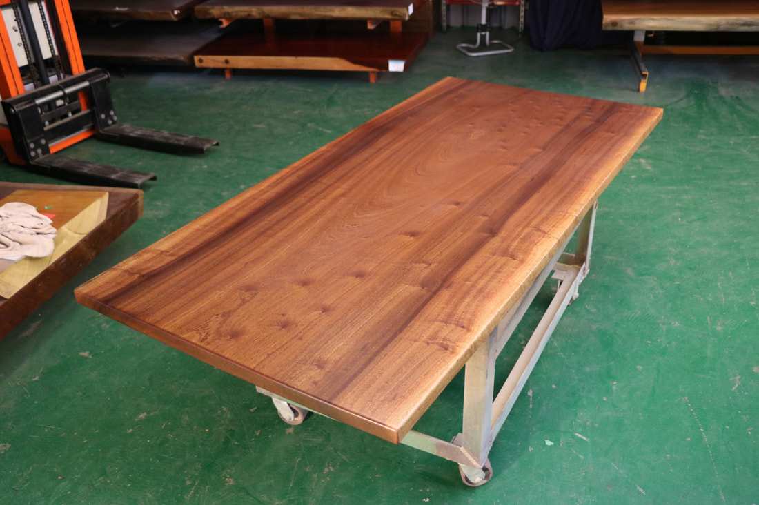 沙比利木桌板J1023│原木家具客製- 巧創原木家具